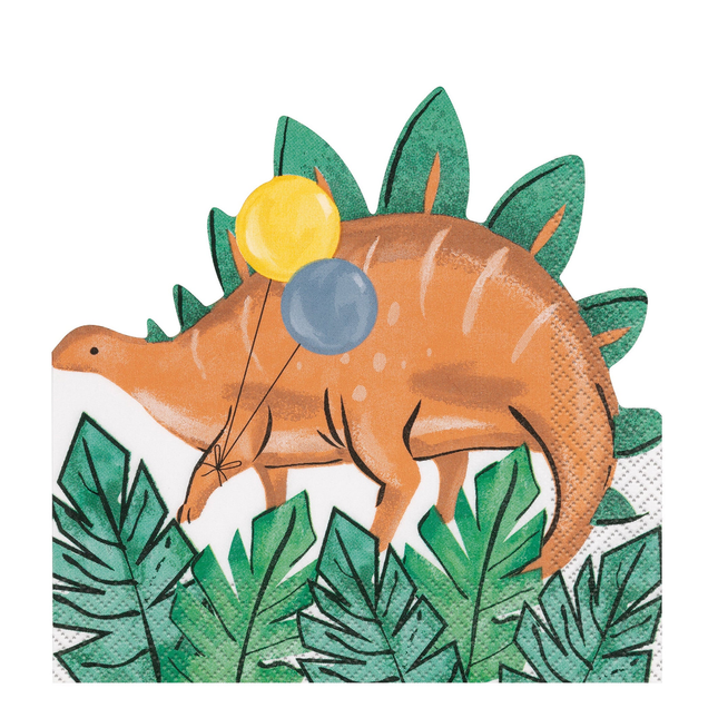Dinosaurs Dinosaur-Shaped Luncheon Napkins, 16ct