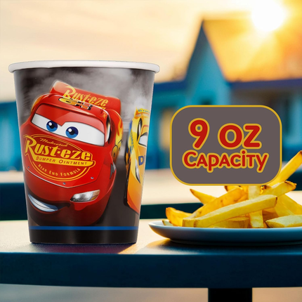 Disney Cars Paper Cups 9 oz, 8 ct