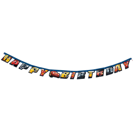 Disney Cars Happy Birthday Banner 6 ft - included product detail