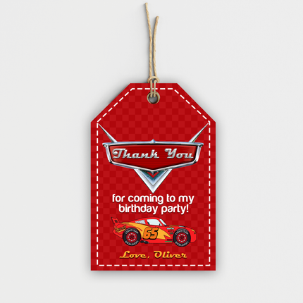 Disney Cars Personalized Thank You Cards, 8 ct