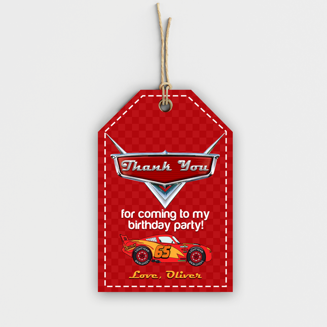 Disney Cars Personalized Thank You Cards, 8 ct