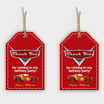 Disney Cars Personalized Thank You Cards, 8 ct