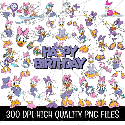55 Daisy Duck High Quality Clipart Png Files Instant Download