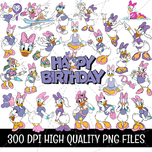 55 Daisy Duck High Quality Clipart Png Files Instant Download