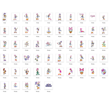 55 Daisy Duck High Quality Clipart Png Files Instant Download
