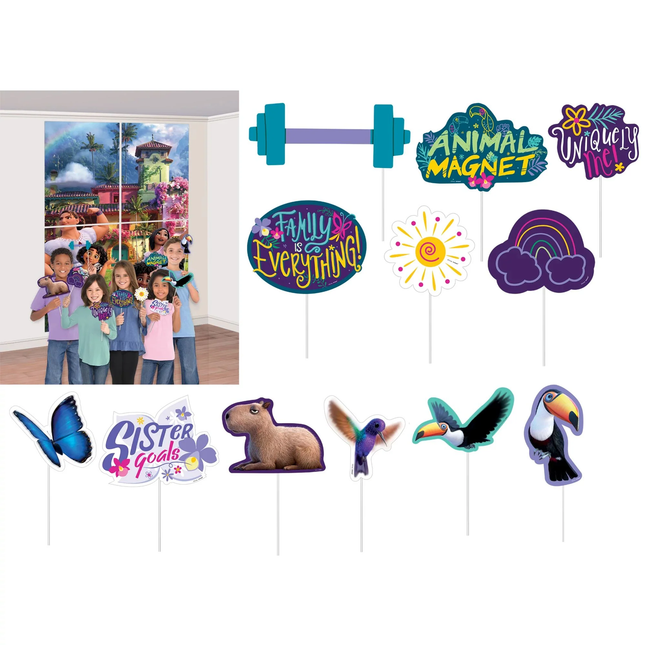 Encanto Scene Setter Backdrop with Props, 16 pcs