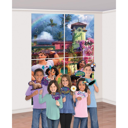Encanto Scene Setter Backdrop with Props, 16 pcs