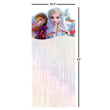 Disney Frozen Birthday Fringe Door Curtain, 5.75ft x 2.5ft