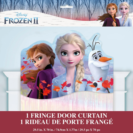 Disney Frozen Birthday Fringe Door Curtain, 5.75ft x 2.5ft
