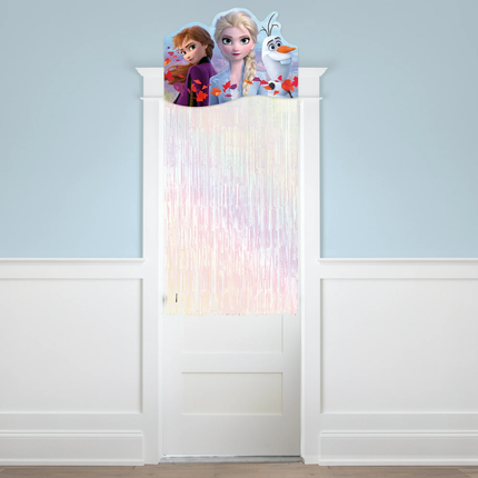 Disney Frozen Birthday Fringe Door Curtain, 5.75ft x 2.5ft