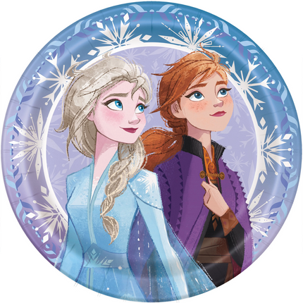 Disney’s Frozen II Elsa & Anna Paper Dinner Plates 8 Ct - product detail included in the set