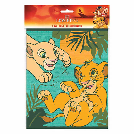 Disney Lion King Party Loot Bags, 8 Pcs