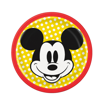 Mickey Mouse Party Paper Dessert Plates 7" - 8 Ct.