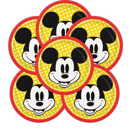 Mickey Mouse Party Paper Dessert Plates 7" - 8 Ct.