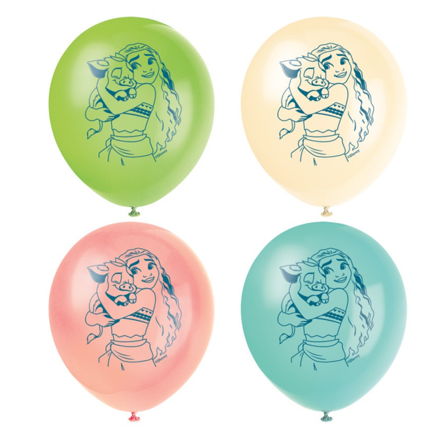 Disney Moana 12" Latex Balloons 8ct
