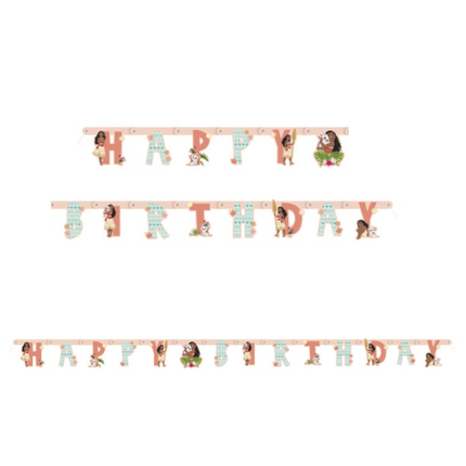Disney Moana Happy Birthday Banner