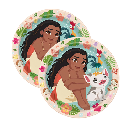 Disney Moana Round Dessert Plates 7" 8ct