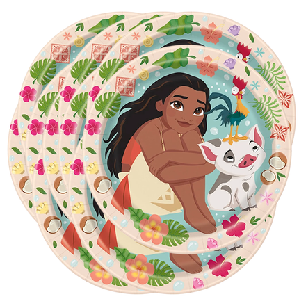 Disney Moana Round Dessert Plates 7" 8ct