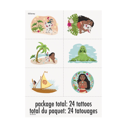 Disney Moana Tattoos 24ct