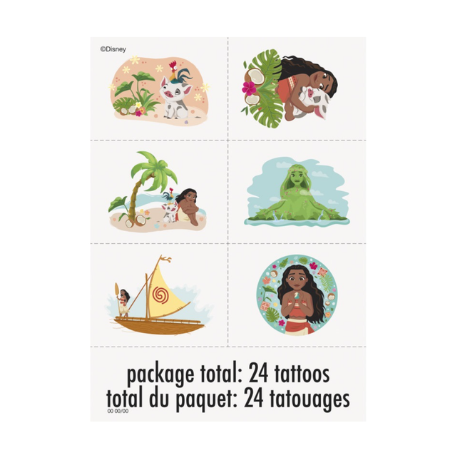 Disney Moana Tattoos 24ct