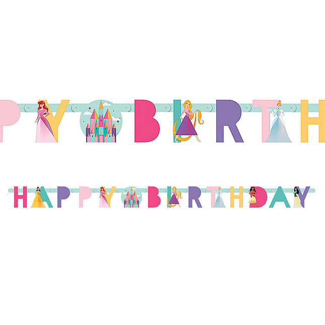 Disney Princess Happy Birthday Banner