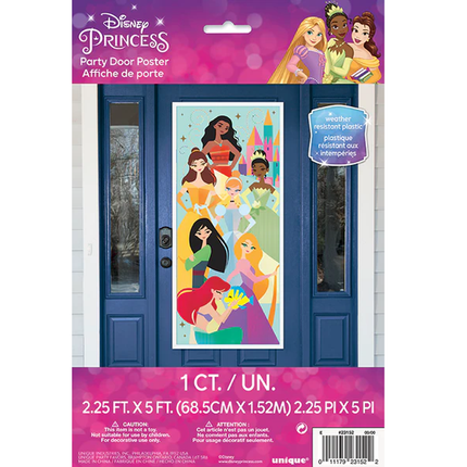 Disney Princess Plastic Door Banner  27" x 60"