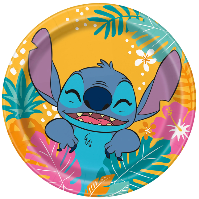 Disney Stitch Round 7" Dessert Plates 8ct