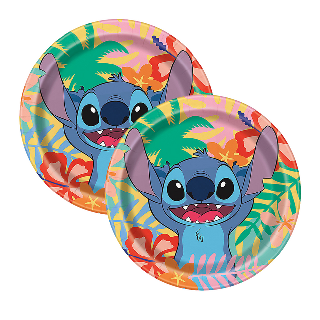 Disney Stitch Round 7" Dessert Plates 8ct