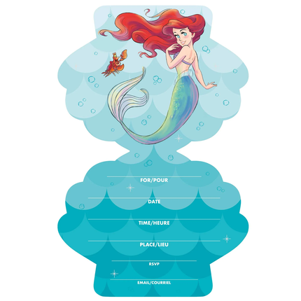 The Little Mermaid Invitations 8 ct