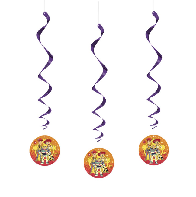 Disney Toy Story 5 Hanging Swirl Decorations 26" 3ct