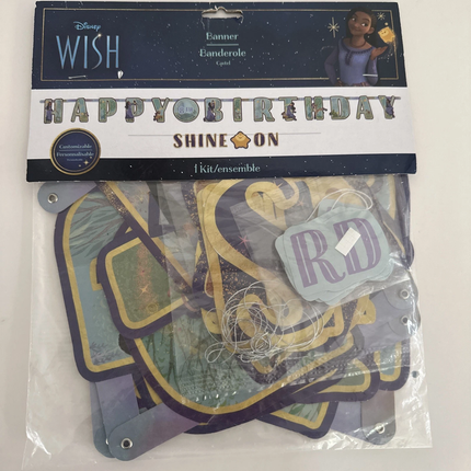Disney Wish Birthday  Add-an-Age Happy Birthday Banner