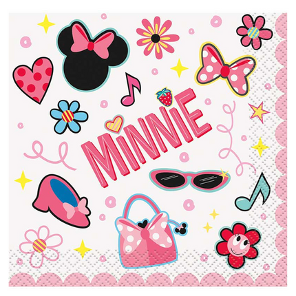 Minnie Mouse Beverage Napkins - 16 Pc
