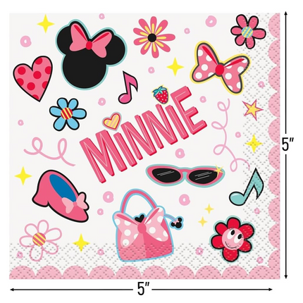 Minnie Mouse Beverage Napkins - 16 Pc