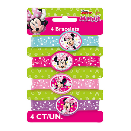 Disney's Minnie Mouse Rubber Bracelets - 4 Pc