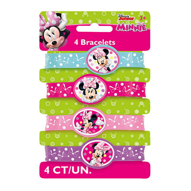 Disney's Minnie Mouse Rubber Bracelets - 4 Pc