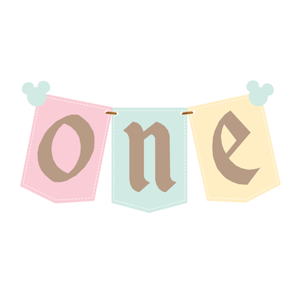  Disneyland 1st Birthday High Chair Banner 