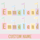 Disneyland Theme Park Customize Name Party Sign PNG - Digital Download