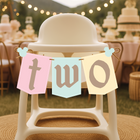 Disneyland Two Birthday High Chair Banner