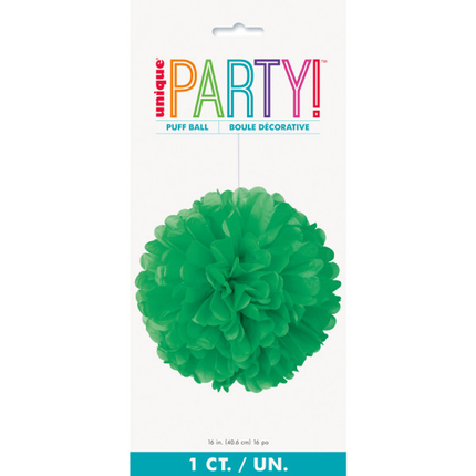 Emerald Green Hanging Tissue Pom Pom 16"
