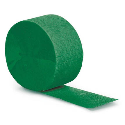 Emerald Green Crepe Paper Streamer, 81 ft