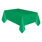 Emerald Green Solid Rectangular Plastic Table Cover, 54