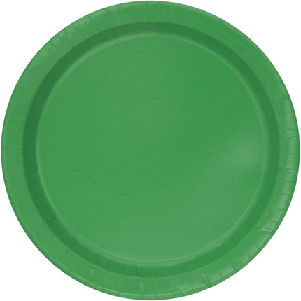 Emerald Green Solid Round 9" Dinner Plates, 16ct
