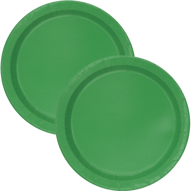 Emerald Green Solid Round 9" Dinner Plates, 16ct
