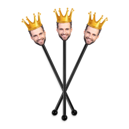 Personalized Face Cocktail Stirrers – Custom Drink Stirrers 10 ct
