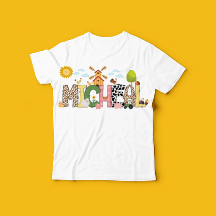 Farm Animals Doodle Alphabet Letters, Numbers PNG Bundle Instant Download