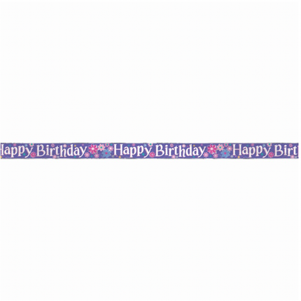 Birthday Blossoms Banner, 12 ft
