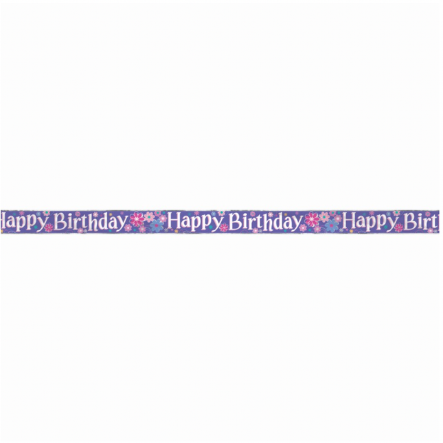Birthday Blossoms Banner, 12 ft