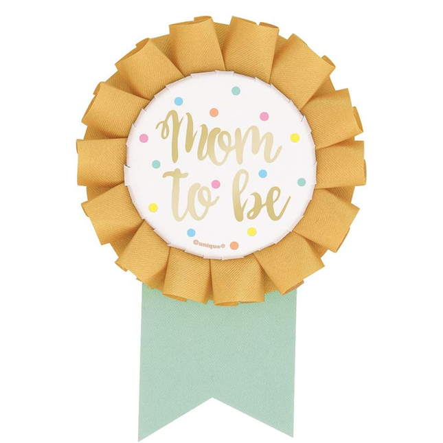 Foil "Mom to Be" Baby Shower Badge