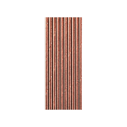Rose Gold Metallic Paper Straws, 10ct