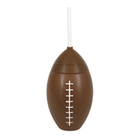 Football-Shaped 20oz Plastic Tumbler with Lid and Straw